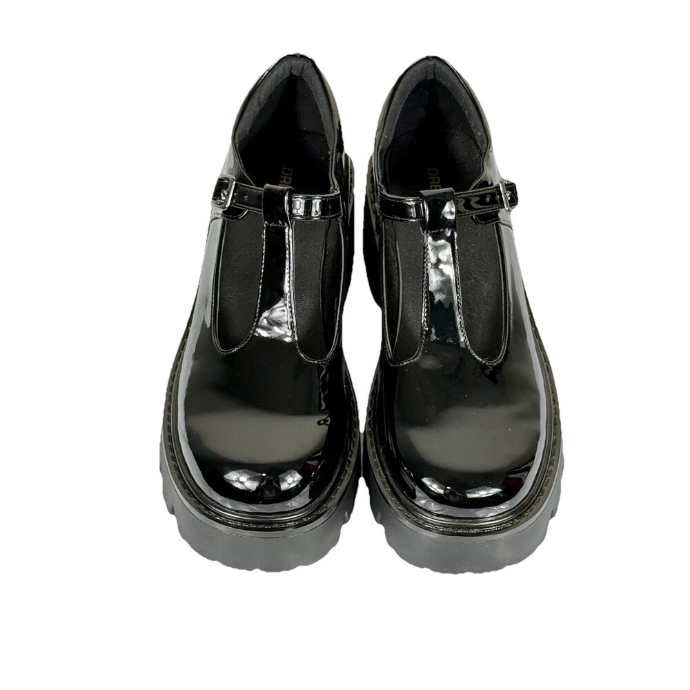 Dream Pairs Chunky Platform Mary Jane Shoes Black Patent Lug Sole 8.5 - Picture 2 of 12